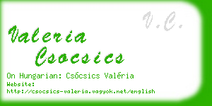 valeria csocsics business card